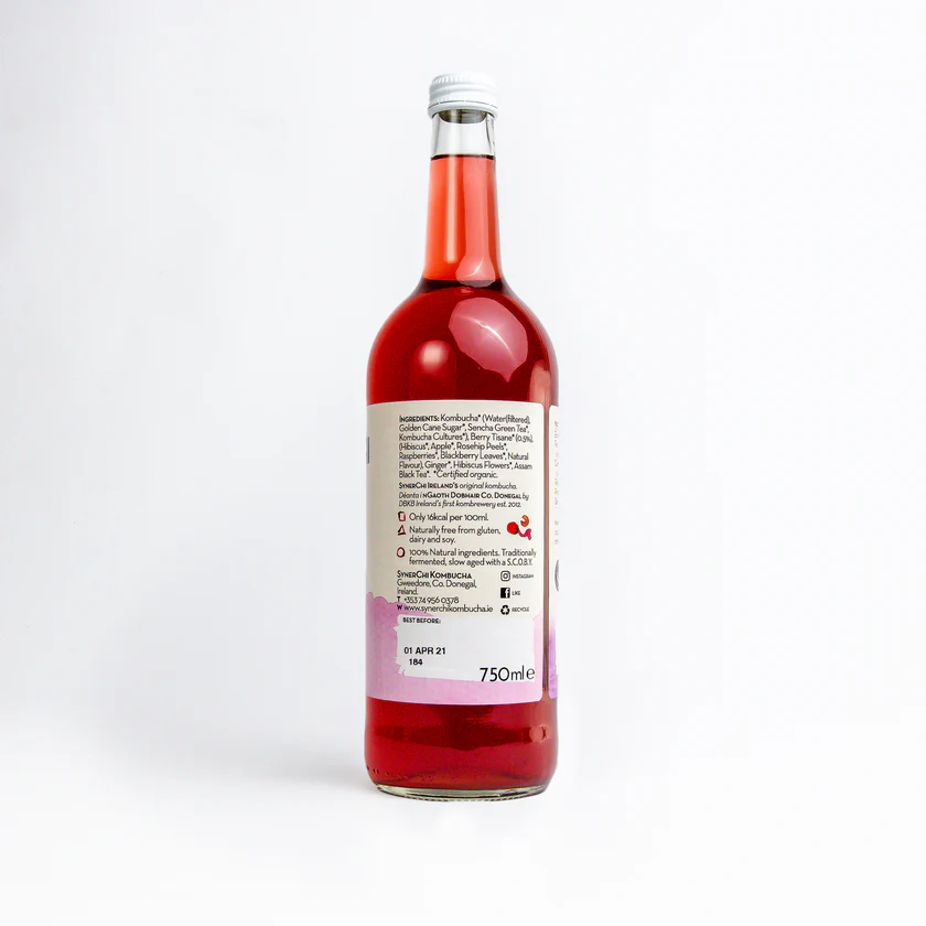 Organic Kombucha Raspberry & Rosehip additional image 1
