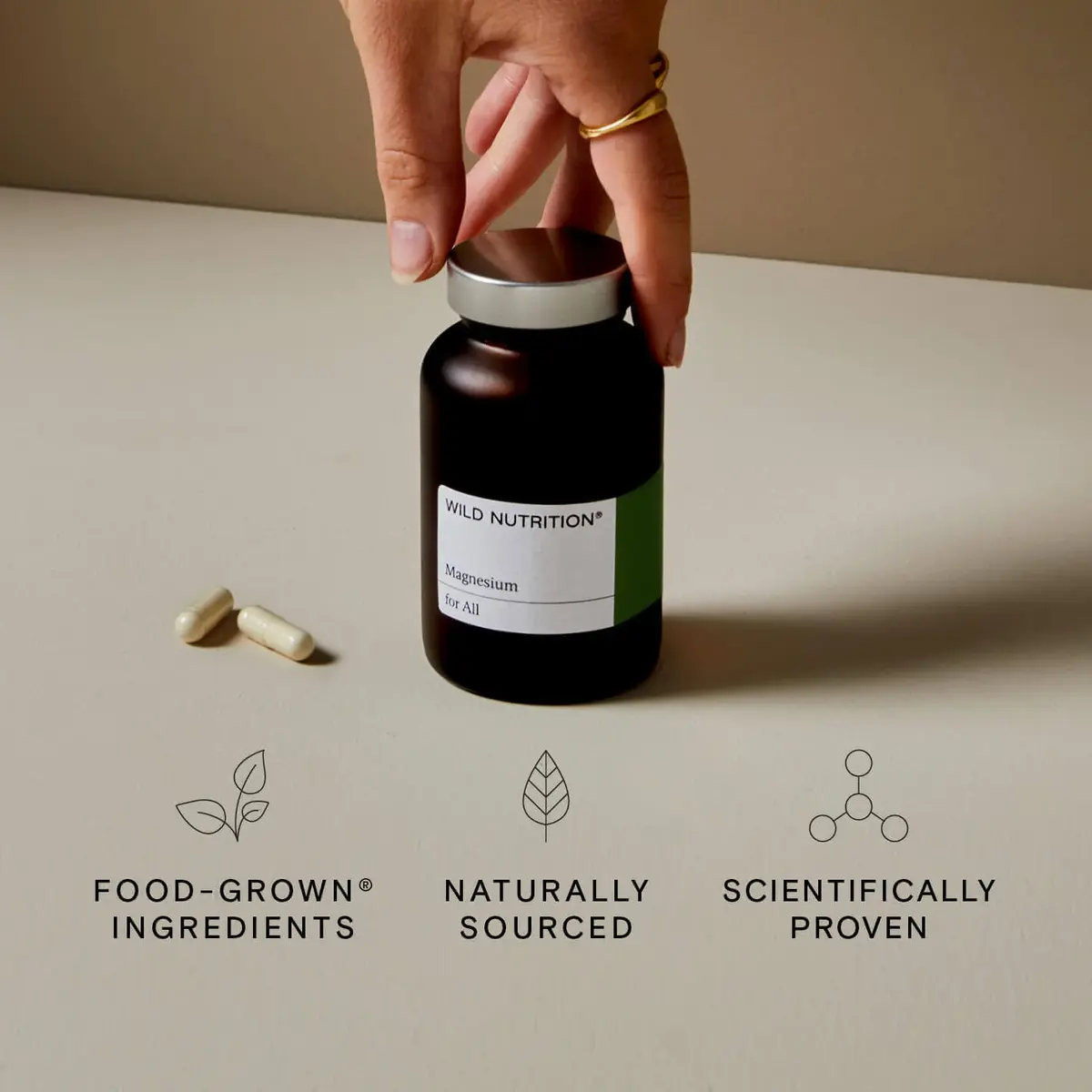 Food-Grown® Magnesium 60 capsules additional image 1