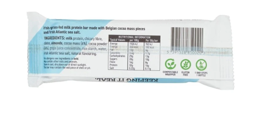 Protein Bar: Chocolate Sea Salt 50g additional image 1